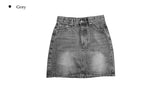 Nuts Washing Denim Mini Skirt