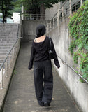 Center Hood Crop Cardigan