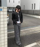 Noen Side Cut Wide Cotton Pants