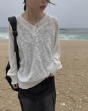 Lund V-neck Loose Fit Change of Season Knit