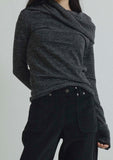 RIBBED SHOULDER KNIT