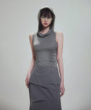Hooded High Neck Sleeveless