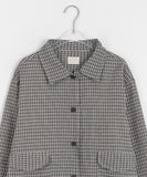 Hokuri Pocket Collar Check Crop Jacket