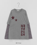 Haslin Stripe Layered Over Long Sleeve Tee