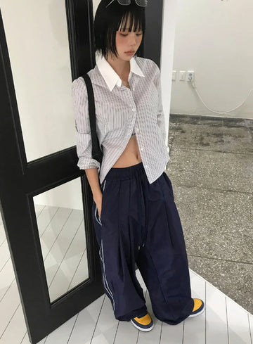 ETHNIC LINE NYLON PANTS