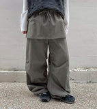 Volant Nylon Cargo Skirt Pants