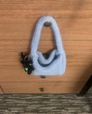 Euro Flower Pin Heart Rabbit Keyring