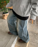 Haneun Parachute Wide Denim Pants