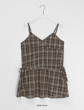 Hartin Check Layered Sleeveless One Piece