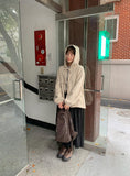 Enno Belt Corduroy Banding Long Skirt