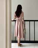 Sophie Shirring Flare Long One Piece