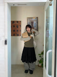Enniki Flower Banding Frill Midi Skirt