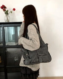 Shishu Pocket Buckle Leather Shoulder Crossbody Bag