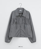 Hedel Shirring Collar Windbreaker Jumper