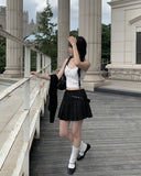 Seat Diagonal Belt Mini Skirt