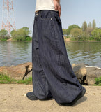 Yand Summer Raw Denim Wide Pants