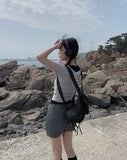 Karoo nylon-string mini skirt