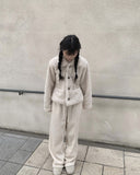 Sada corduroy corduroy string wide pants