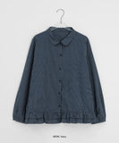 Hedenne Check Frill Tiered Blouse