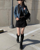 Crack square leather cross bag