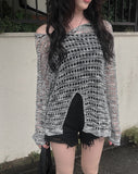 Reese Net Strap Slit Knit