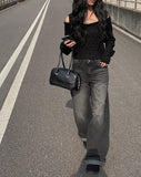Tsuri Wide Long Denim Pants