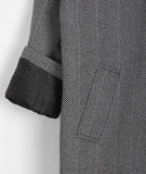 Heln herringbone quilted long coat