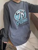 Eluki pigment color matching printing long sleeve tee