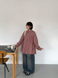 Elku Snap Button Washing Wide Denim Pants