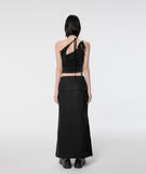 Drape Layered Maxi Skirt
