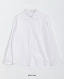 Feall size cotton long sleeve shirt - long ver.