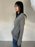 VINTAGE DAMAGE V-NECK KNIT