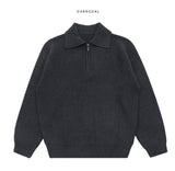 Abel collar half-zip knit