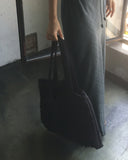 Yuan Frill Square Big Shoulder Bag