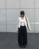 Tion Buckle Pintuck Wide Pants