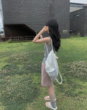 Deo button split sleeveless