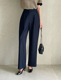 Ellie Pintuck Wide Denim Slacks