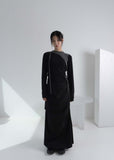 SHIRRING SLIT LONG SK