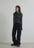 RIBBED SHOULDER KNIT