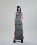Hooded High Neck Sleeveless