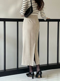 Forest Suede H-Line Long Skirt