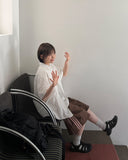 Goodell Line Color Matching Nylon Banding Bermuda Pants