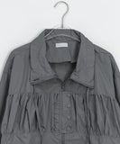 Hedel Shirring Collar Windbreaker Jumper