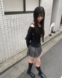 Bring Off Shoulder Muffler T-Shirt Set