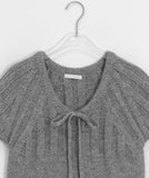 Trin Ribbon Rib Wool Round Short Sleeve Knit