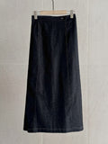 Perroche Stitch Denim Wrap Banding Skirt