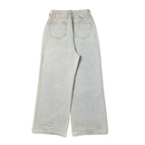 Komi Light Blue Wide Damage Denim Pants