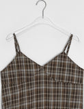 Hartin Check Layered Sleeveless One Piece
