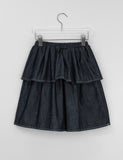 Gyubol Denim Banding Tiered Skirt
