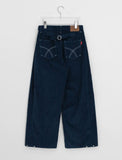 Velvis Pintuck Rivet Corduroy Wide Pants